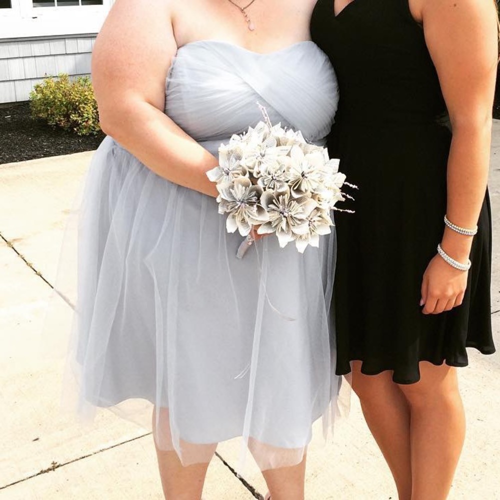 David’s Bridal Short Tulle Bridesmaid Dress